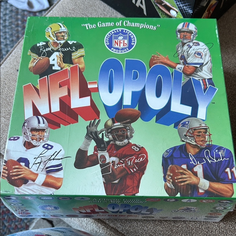 NFL-Opoly Board Game - Vibrant Green Edition